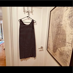 Navy and White Striped, Super Comfy, Maxi Dress